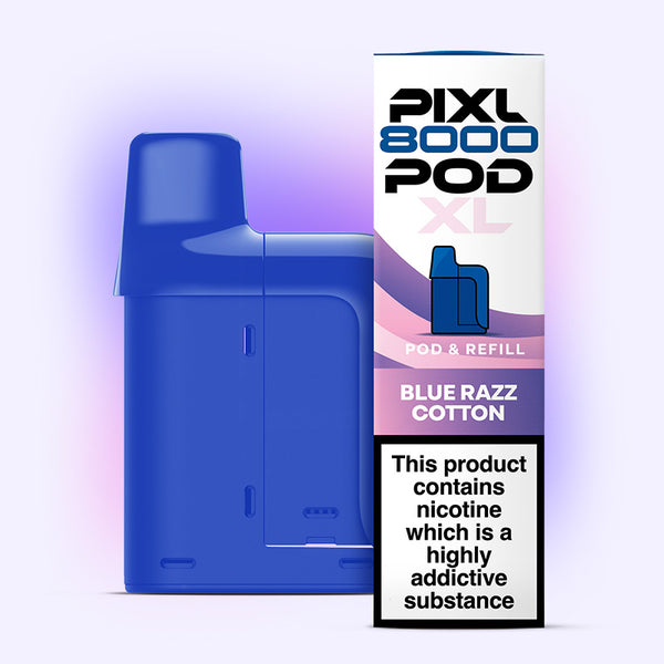 Blue Razz Cotton Pixl 8000 Pod