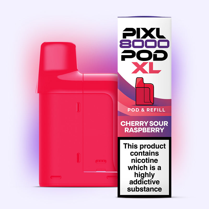 Cherry Sour Raspberry Pixl 8000 Prefilled Pod – Pixl Vape Shop
