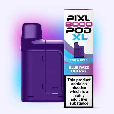 Blue Razz Cherry Pixl 8000 Pod