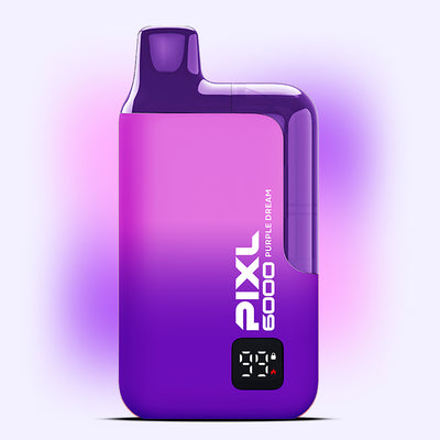 PIXL 6000 Purple Dream disposable vape with rich berry and grape flavors, offering 6000 puffs for long-lasting enjoyment.